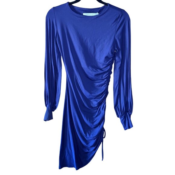 Susana Monaco Eggplant Gathered Sleeve Dress- Size S New - Picture 1 of 10